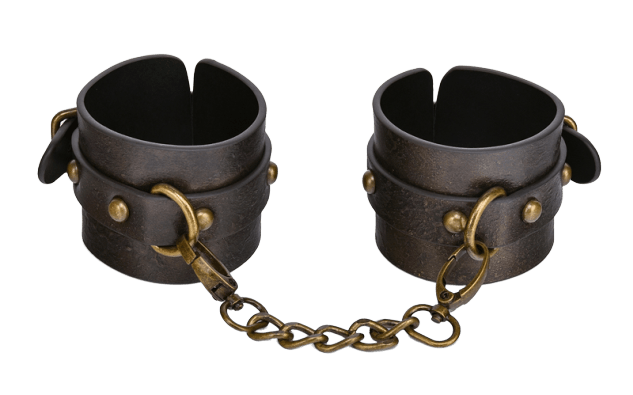 Menottes Bdsm Cuir Vintage