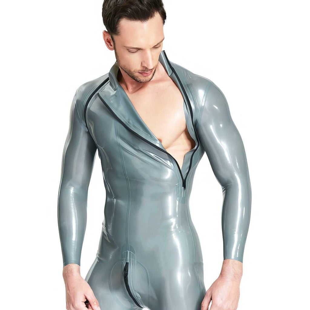 Combinaison Latex Zip Diagonal Homme