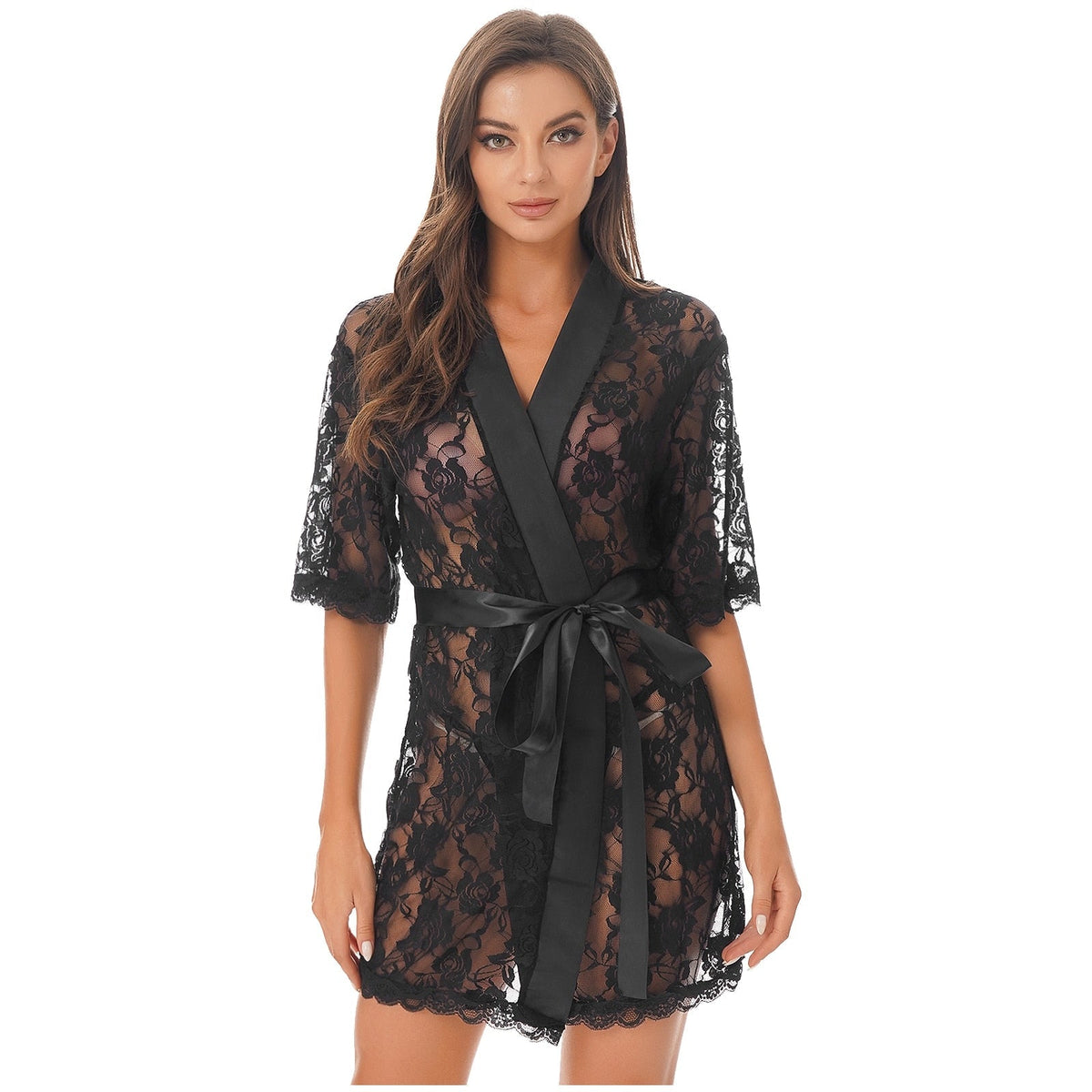 Nuisette Dentelle Imprimé Floral