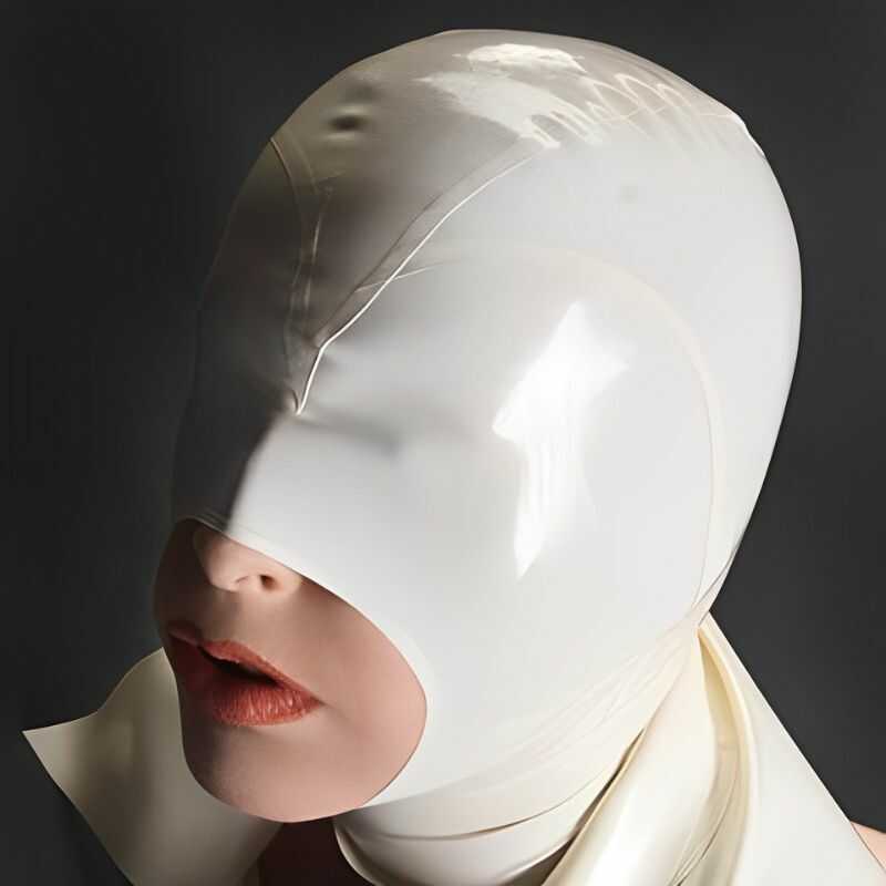 Cagoule Latex Bouche Ouverte