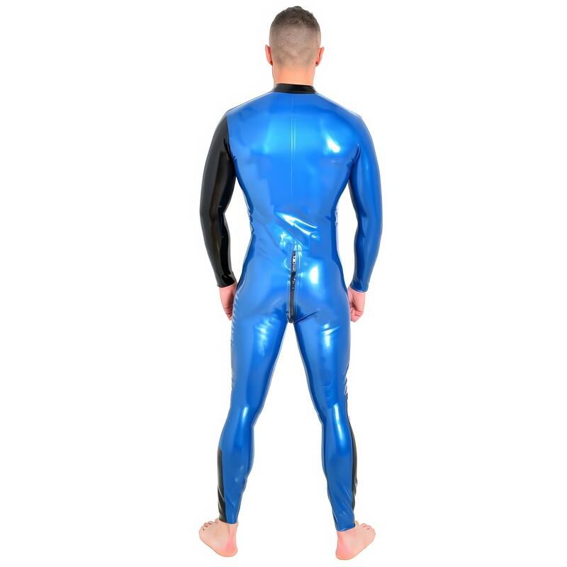 Combinaison Latex Bleu Homme