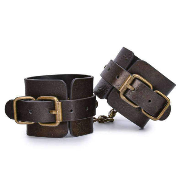 Menottes Bdsm Cuir Vintage