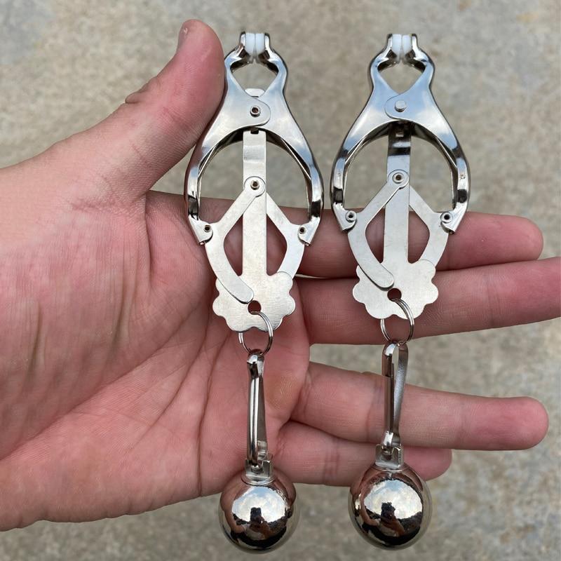 Pinces Tétons Papillon avec Boules