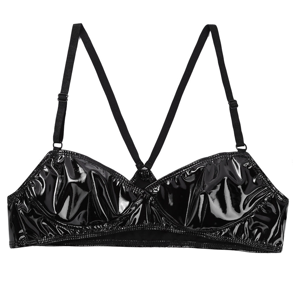 Soutien Gorge Vinyle Noir
