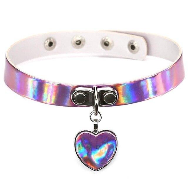 Collier Holographique Cœur